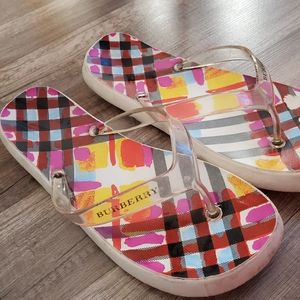 Burberry Jelly flip flops size 10 womens